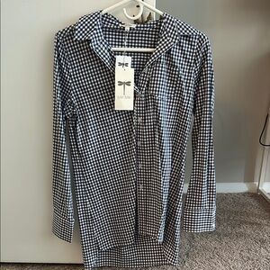 Tyler Boe Black and White Casual Button Down Shirt